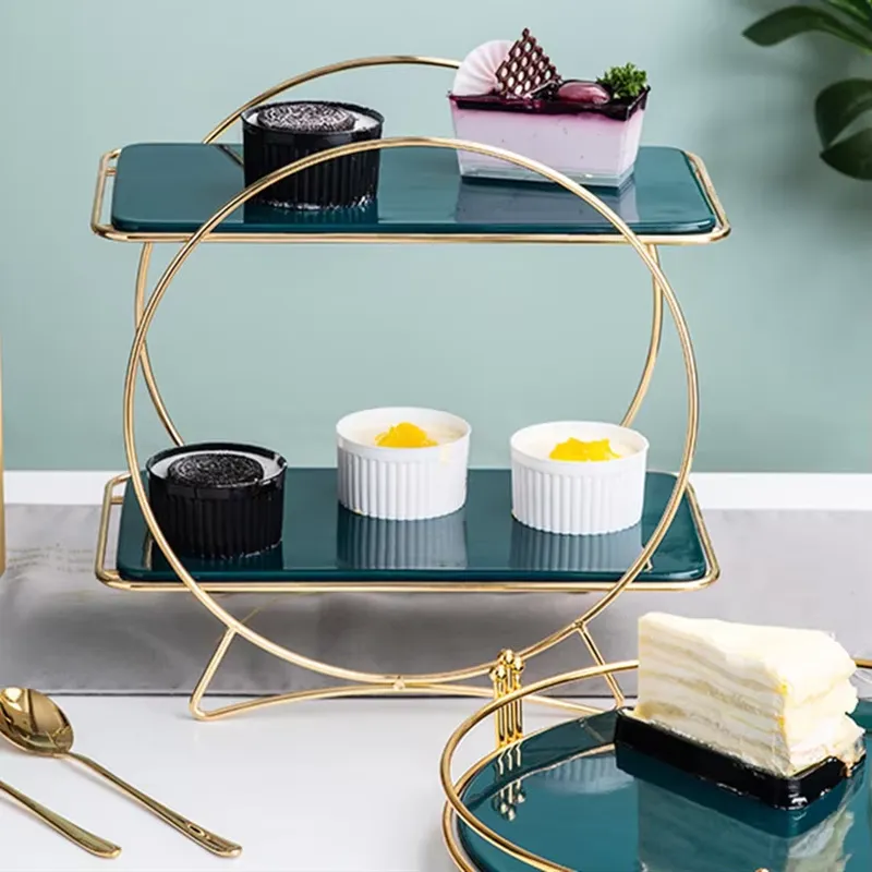Luxury Golden Cake Stand Set M - Display Risers Set 评论和价格
